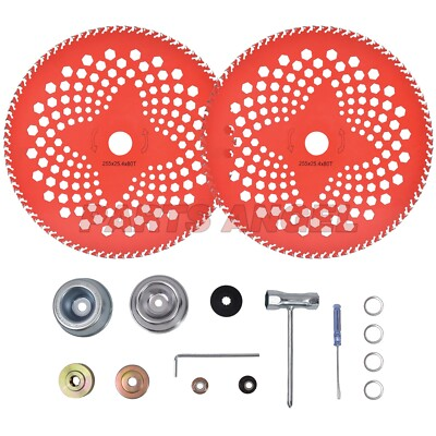 #ad #ad 2 Pack 10quot; x 80T Replace Carbide Tip Brush Cutter Blades Weed Eater Blades $26.90