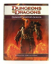 Dungeons  Dragons DUNGEON MASTER'S SCREEN 4th Ed Wizards of the Coast EXC
