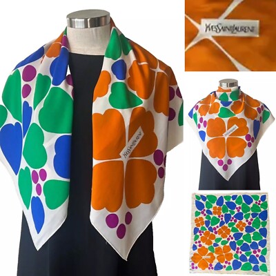 Ysl Pop Art Collection Yves Saint Laurent YSL Pop-Art Floral Silk