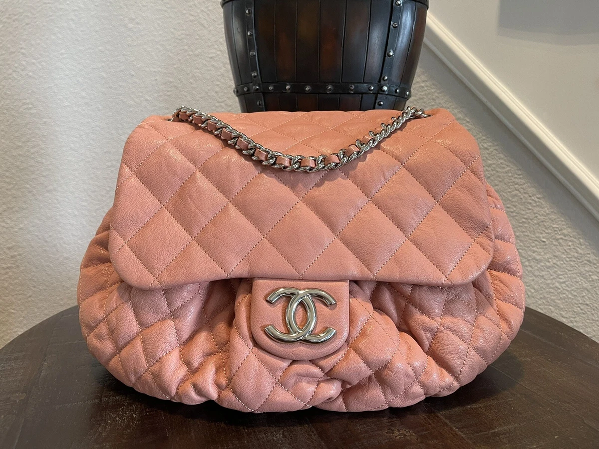 Used chanel iridescent caviar quilted boy flap crossbody / X-LARGE