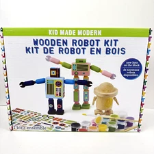 Kid Made Modern Wooden Robot Craft Kit Kids Arts & Crafts Toys NIB Game
