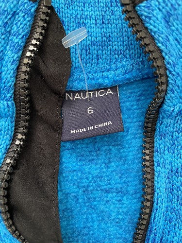 Nautica Pullover Sweater & Pants Fleece Set Kids Boys Size 6 In Blue/Black - Picture 4 of 5