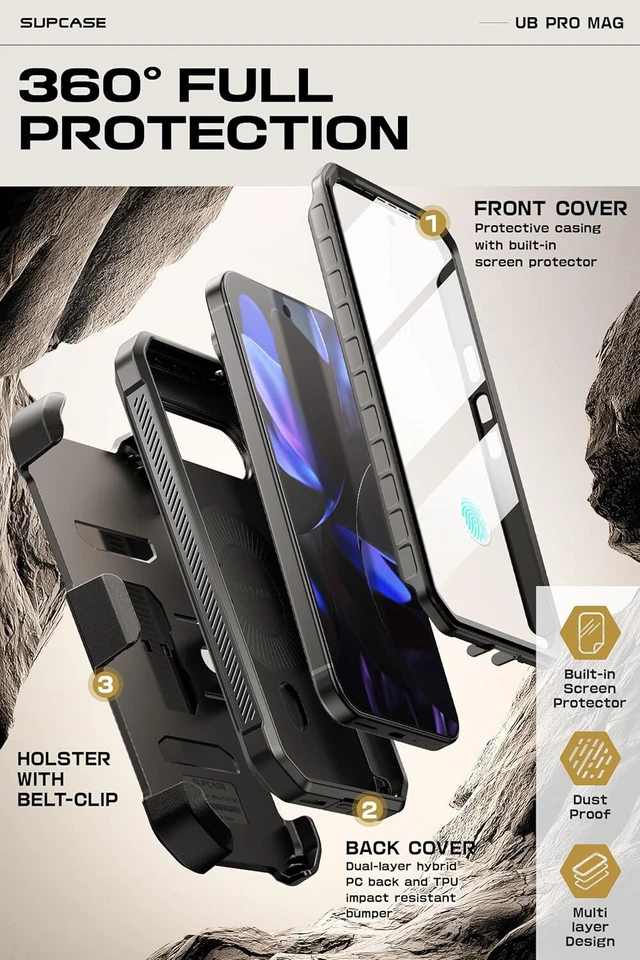 SUPCASE Magnetic Phone Case For Google Pixel 9/9 Pro/9 Pro XL with Stand Cover - Image 2 of 4