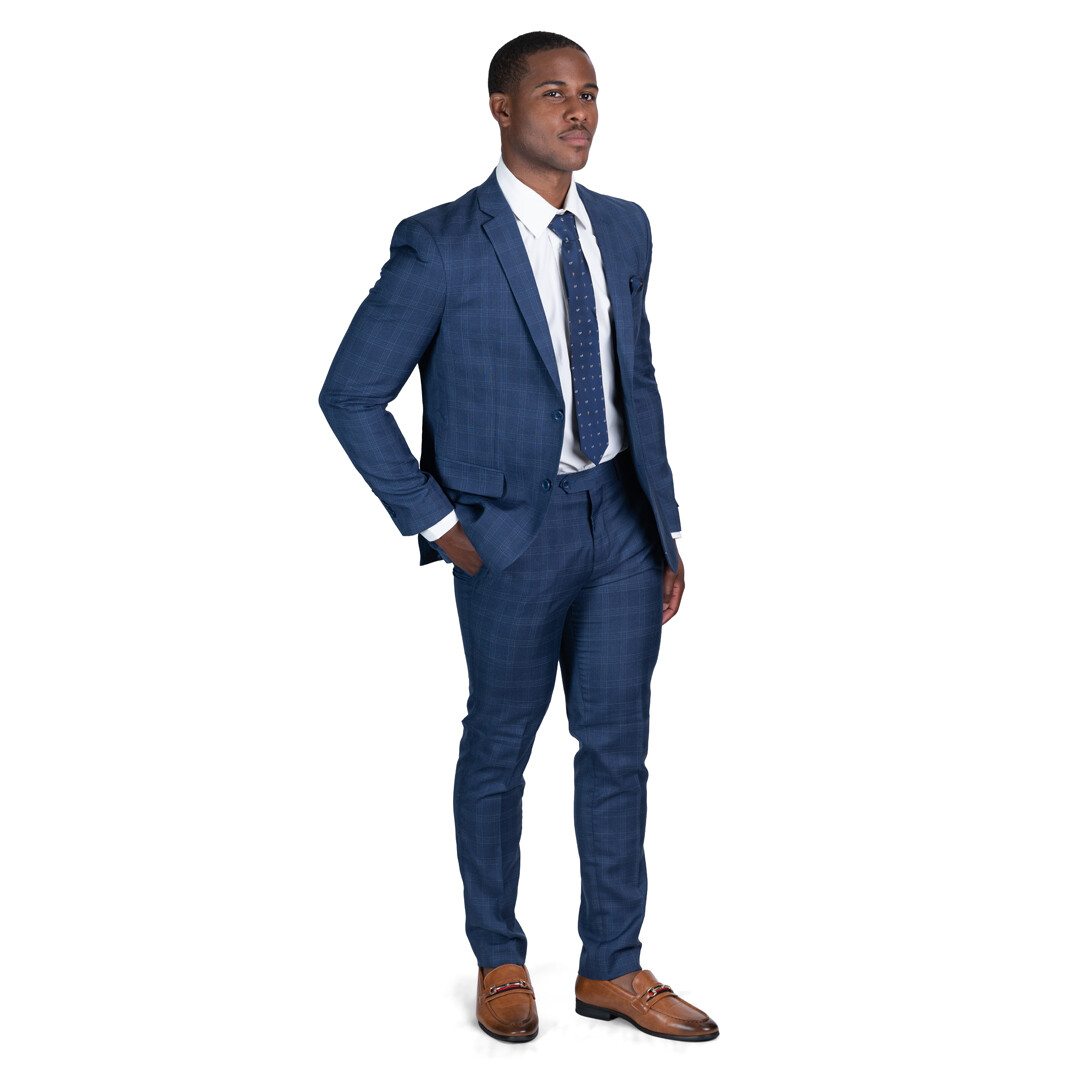 Irving Charcoal Windowpane Suit | Alton Lane