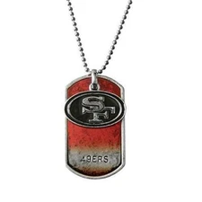 San Francisco 49ers Dog Tag Charm Necklace NFL Offically Licensed