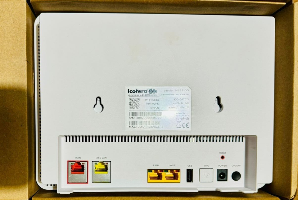 Icotera i4882 WiFi 6 Residential Ethernet Router (without VoIP) | eBay UK
