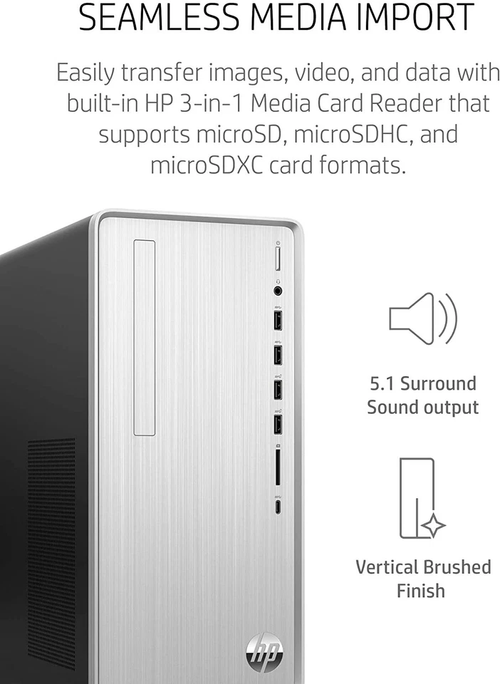 NEW HP Pavilion Desktop PC Computer TP01-1140 Ryzen 5 12GB RAM 512GB SSD - Image 4 of 4