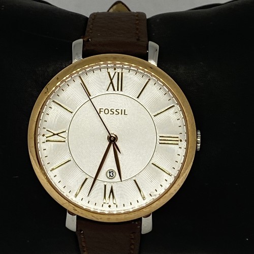Brown Leather Analog Dial Quartz Watch 