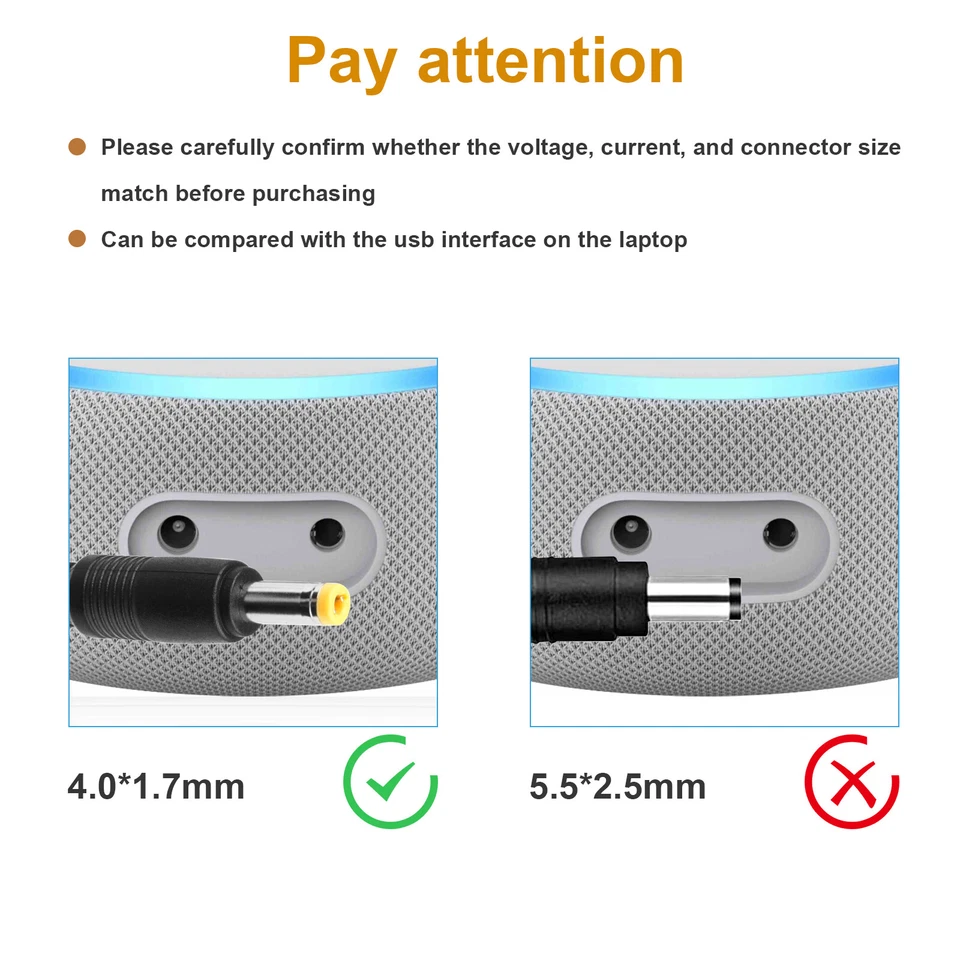 Cargador Adaptador Para Amazon Echo Dot 3ª Generación 4ta Generación Alexa Echo Spot Fire TV Cube Foto 2 de 4