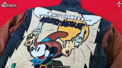 🔥Vintage 80s 90s TWO GUN MICKEY MOUSE Leather Wild West