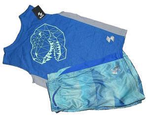 7R NWT 2T The Children's Place DINOSAUR Tank Top & Pull On Shorts Outfit Set