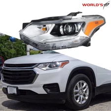 Left Headlamp For Chevy Traverse 2018-2020 HID/Xenon LED DRL Headlight LH Chrome