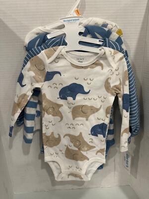 CARTER'S BABY THE ORIGINAL BODYSUIT 12 MONTHS BOY'S LONG SLEEVE
