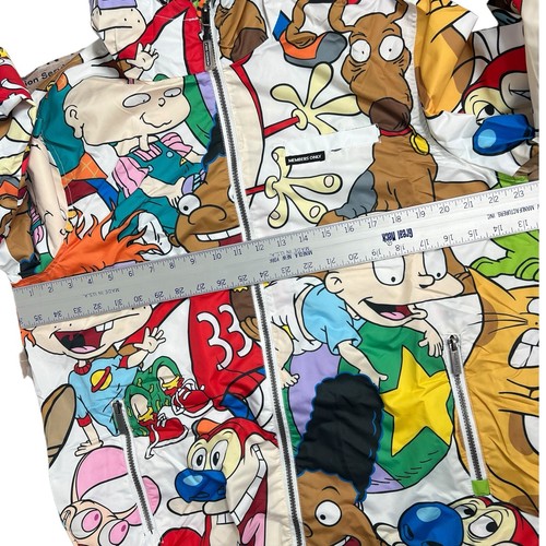 Nickelodeon Jacket Mens M Cartoon Windbreaker Ren Stimpy Rugrats 90s TV Arnold - Picture 4 of 10