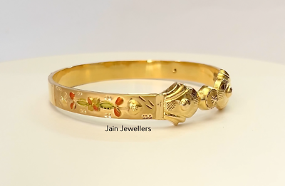 18 Kt, 22 Kt Real Gold Handmade Slip-On Bracelet Bangles 6 - 31 Gm