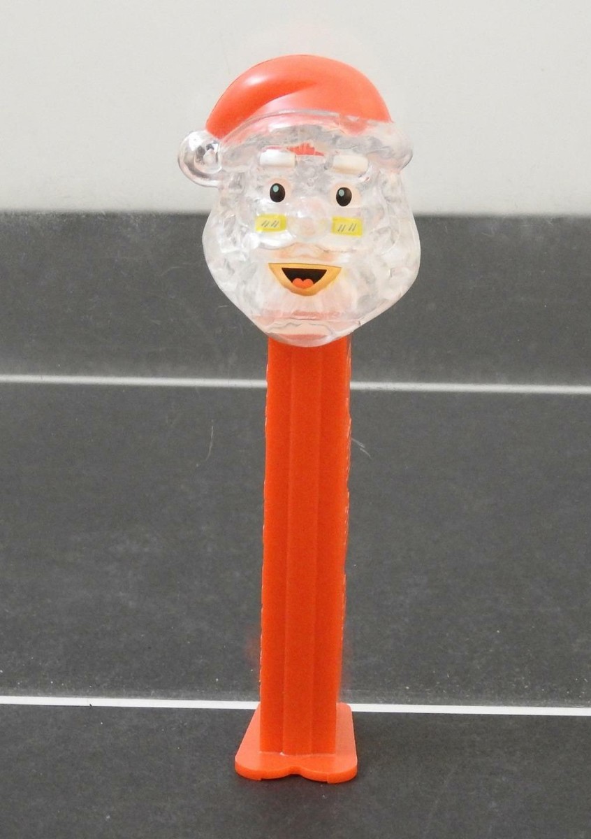 Vintage Pez Dispenser Clear Crystal Santa Claus With Feet