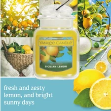 Yankee Candle Car Jar Air Freshener, Sicilian Lemon, 5 Count
