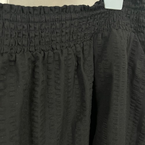 Torrid A-Line Skirt Women 3 Black Stretch Pockets Textured Elastic Waist Pull On - Picture 2 of 9