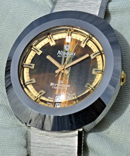 Rare Nivada Automatic Branca Vs1 Tiger Eye Tungsten Carbide Case Nos With Box - Picture 21 of 24