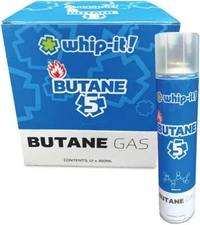 Whip It Butane Can 300ml 5x butane refill lighter fuel Cans universal tips