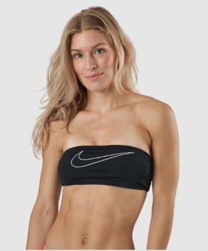 Top de verano de playa Nike para mujer Bandeau negro nuevo talla XS precio de venta sugerido por el fabricante £37 - Imagen 1 de 3