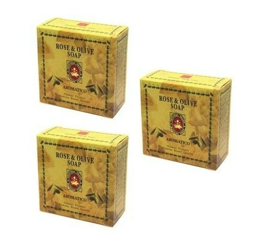 3x125G. ose & оливковое мыло Madame Heng, натуральная оригинальная формула Aromatico  - Изображение 4 из 4