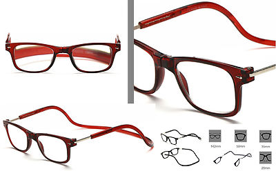 Presbyopie Magnetische Klickbrille BORDEAUX von 1,0 bis 3,5 Dioptrien 