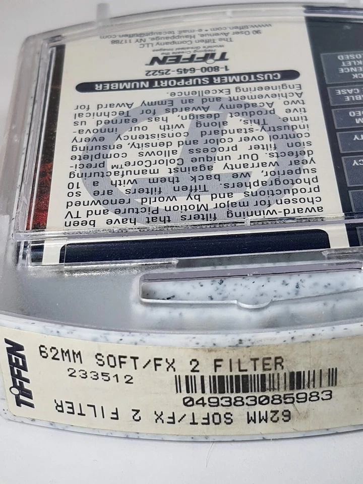 TiFFEN 62mm Soft FX 2 62SFX2 Authentic USA 62 mm E62 Remove Wrinkles & Blemishes - Image 3 of 4
