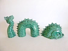 2016 CRAZY AL EVANS THE BIG SEA SERPENT 3 PIECE LIDDED CERAMIC TIKI MUG SET (NEW