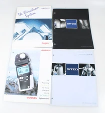 GITZO, GOSSEN AND ELINCHROM LITERATURE LOT OF 6