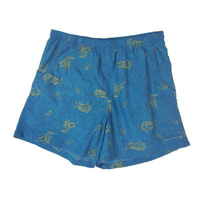 Columbia PFG swim shorts trunksbathing suit mens XL extra large blue FLAWED