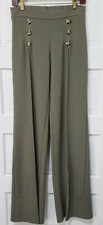 Fashion Nova Women XL Pant Bailey Olive HighRise 27" Elastic Waist x 34" Inseam 