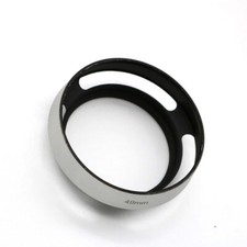 Universal Circular Lens Hood 49mm Screw-In Metal Sunshade Silver 49