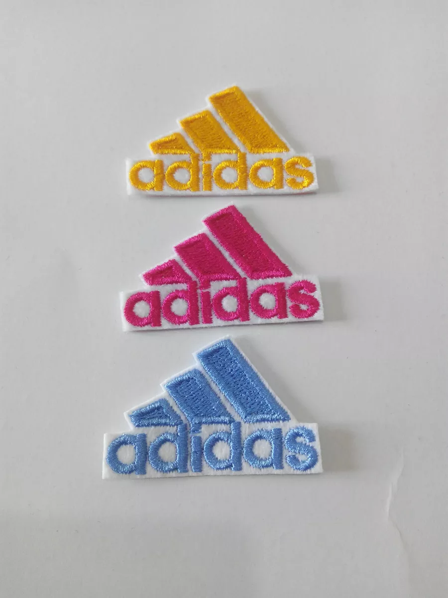 Lot 3 Embroidered Glue Patches Thermal Adhesives 5 3.5cm Adidas Style