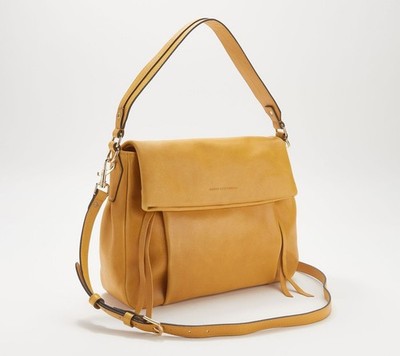 Aimee Kestenberg Leather Double Entry Hobo -Golden Time Golden Root NEW (892)