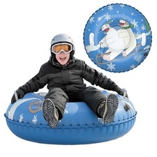 Aufblasbarer Schlitten, robuste Doppelgriffe, Winterspielzeug, verdickter Bär