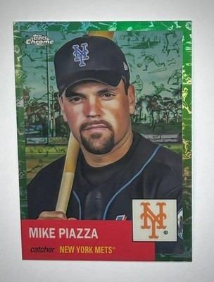 Mike Piazza 2022 Topps Chrome Platinum Anniversary Toile Green Jersey #'d 31/99