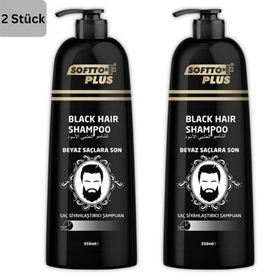 Softto Plus Farbshampoo 10 Min Schwarz Anti Grau Color Shampoo Neu 2erPack