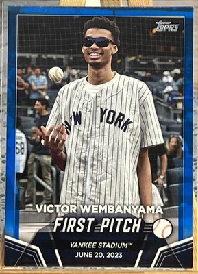 2024 Topps Series 2 2023 First Pitch Blue Victor Wembanyama #FP-1