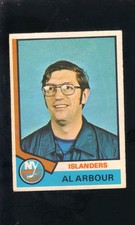 1974-75 O-PEE-CHEE HOCKEY CARD AL ARBOUR EX #91 ISLANDERS