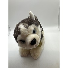 Aurora Miyoni Tots Plush Husky Puppy Dog Stuffed Animal Blue Eyes Tag