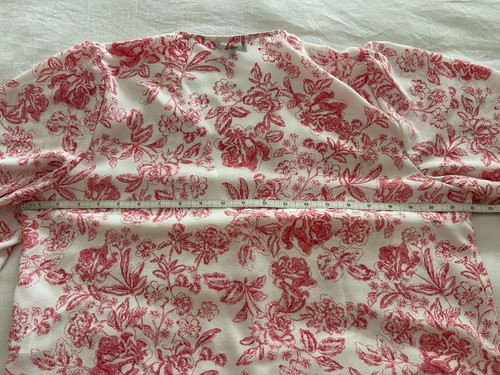 1. STATE FLUTTER SLEEVE FRONT TIE RED & IVORY TOP NORDSTROM SIZE XL PRISTINE - Picture 10 of 11