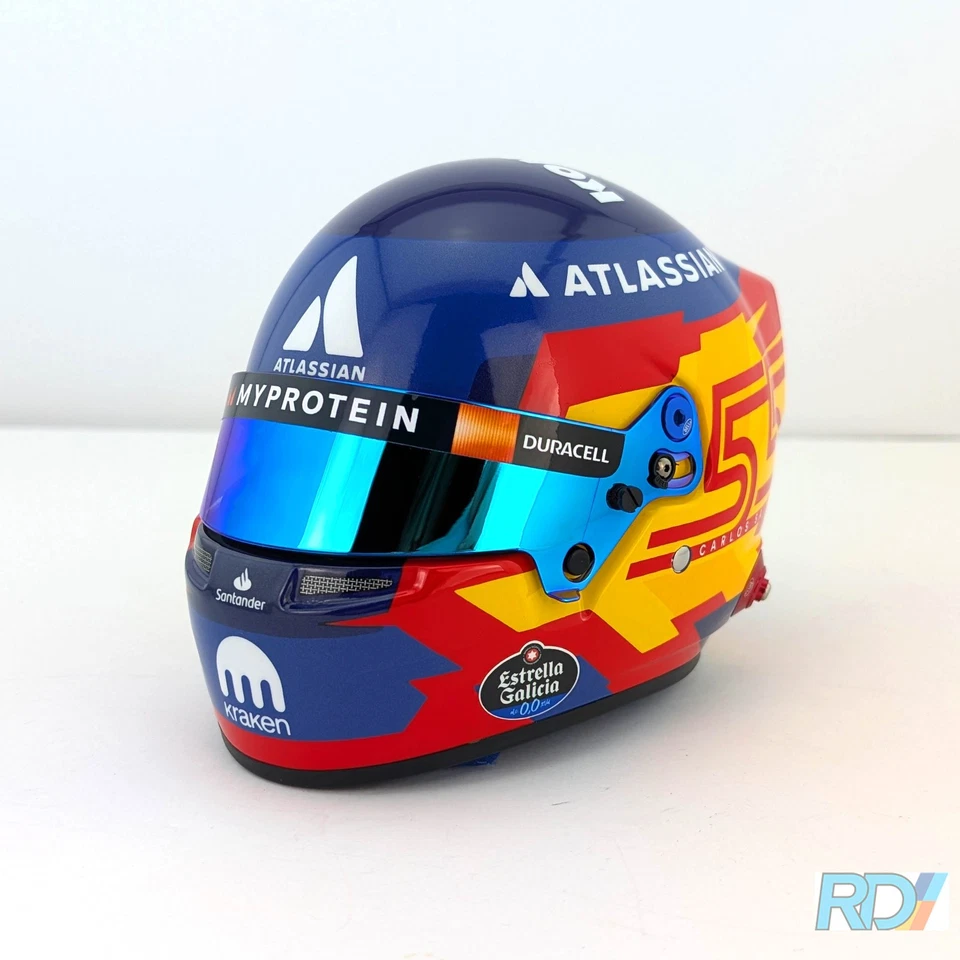 2025 Carlos Sainz Mini Helmet - 1:2 Scale - Bell F1 Mini Helmet - 4100420 - Image 4 of 4