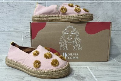 Silvia Cobos Womens Size 9.5 Moccasines Leather Flat Tassel Espadrilles