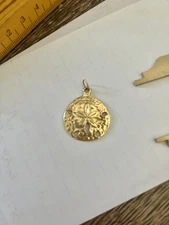 14kt Gold Sand Dollar Pendant 3.73 Gr
