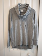 Columbia Womens Gray Solid Cowl Neck Pullover Hoodie Raglan Sleeve Logo S