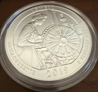 2019 5 OZ  99.9% Silver Lowell National Historical Park Massachusetts UNC Coin