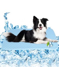 Medium Dog Cooling Mat, Pet Cool Pad, Washable Ice Silk Sleep Mat, Breathable