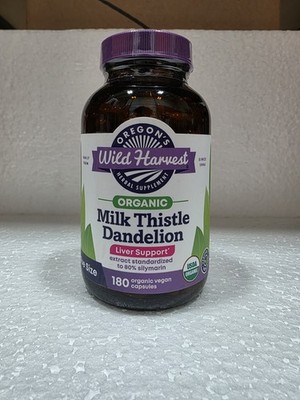 Organic Milk Thistle Dandelion, 180 Vegan Capsules