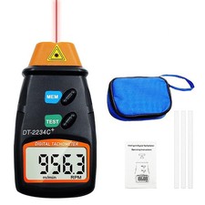Digital Laser Tachometer, AIOMEST Non-Contact RPM Meter 1.5ft Distance